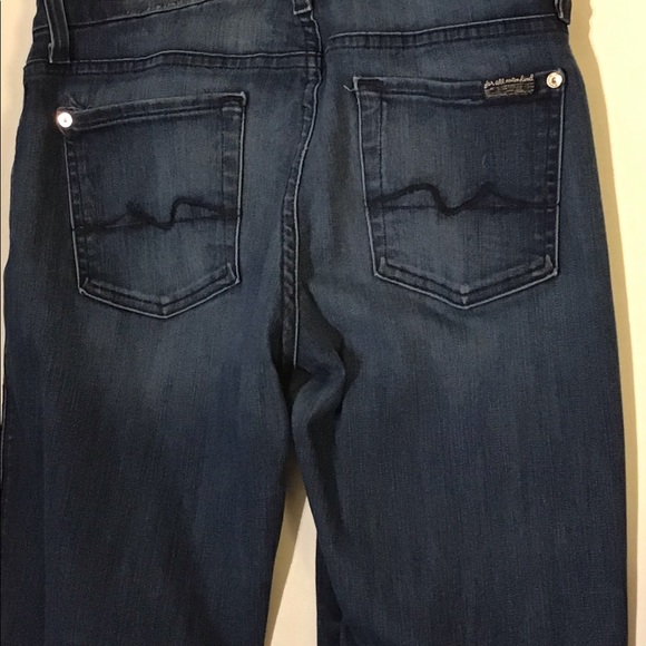 7 for all mankind kimmie straight leg denim jeans darker wash size 28 - Picture 13 of 14